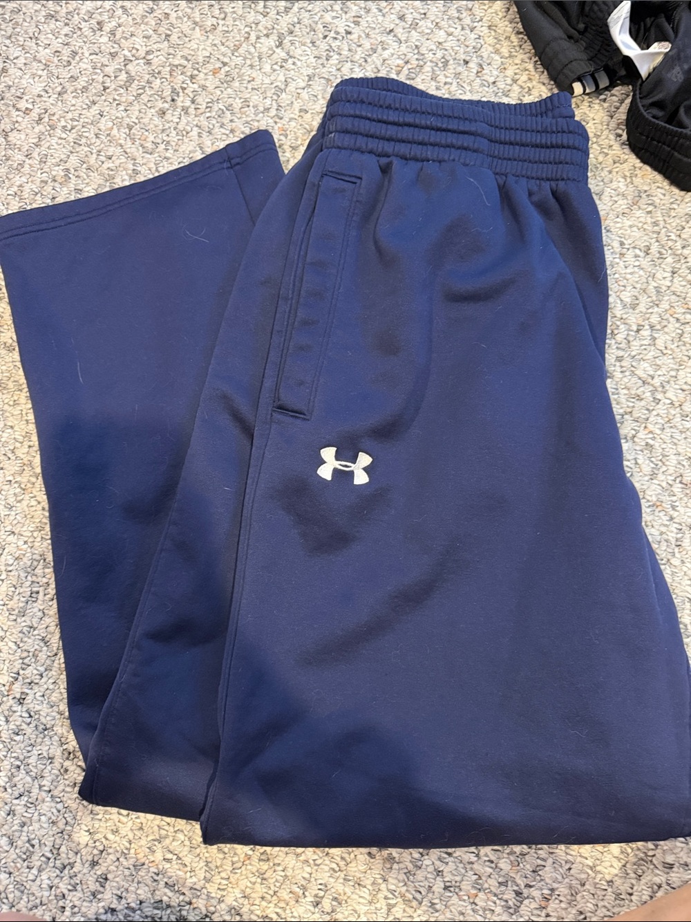 Under Armour Navy Joggers with White Logo